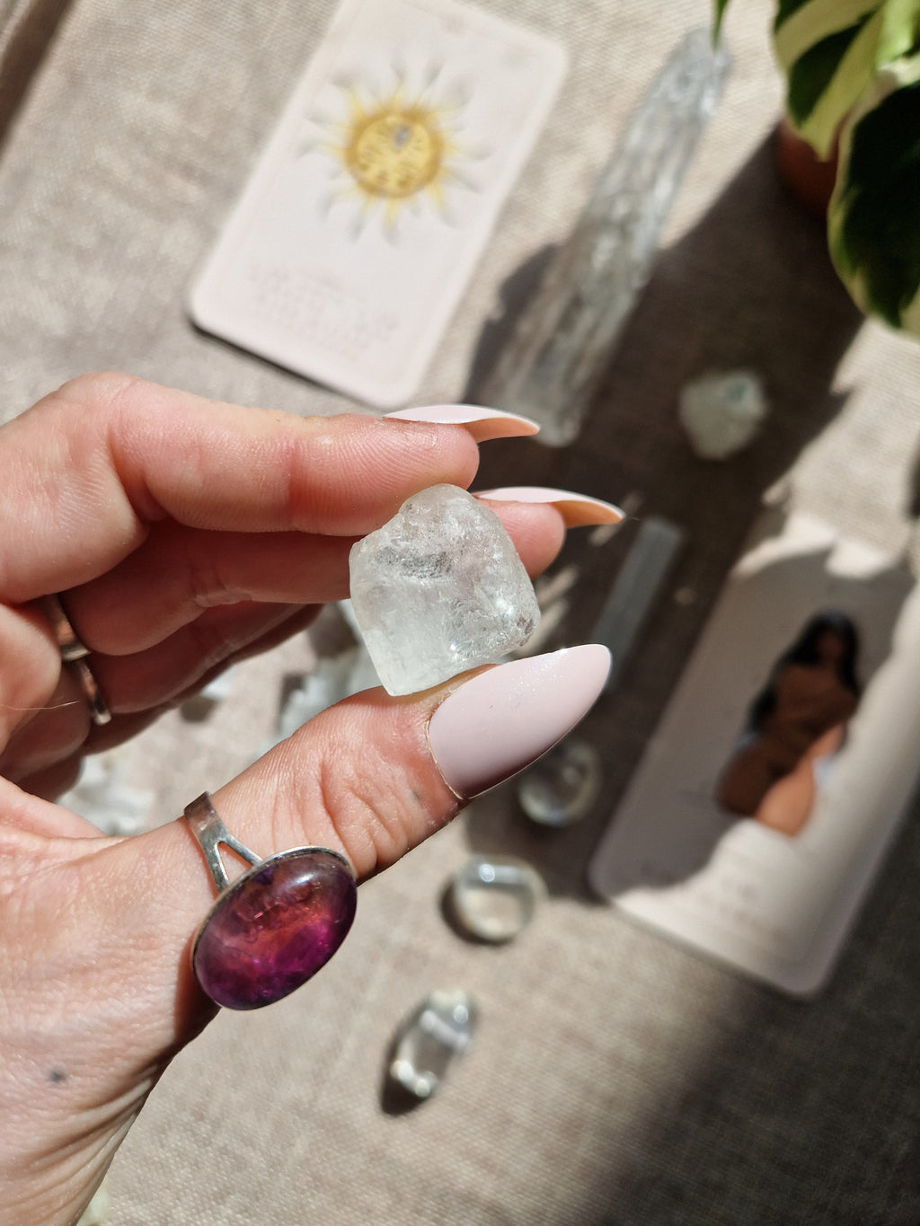 Natural raw blue topaz specimen // topaz crystal // Crystal healing