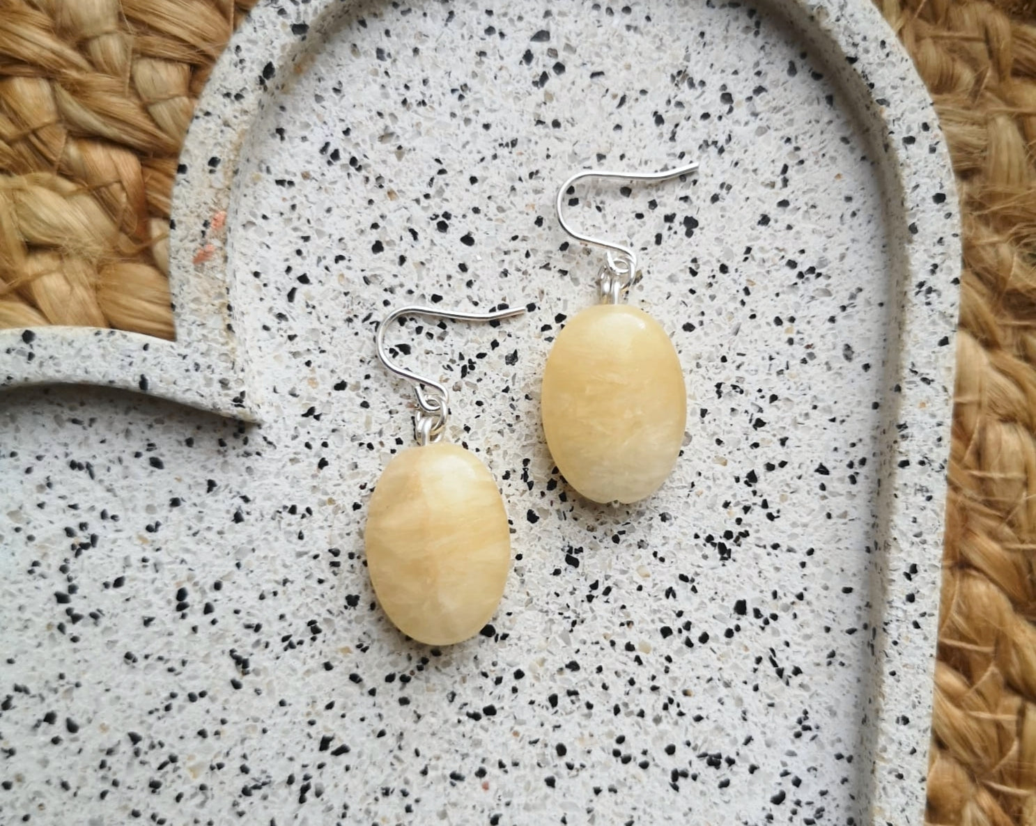 Orange calcite // 925-sterling-silver