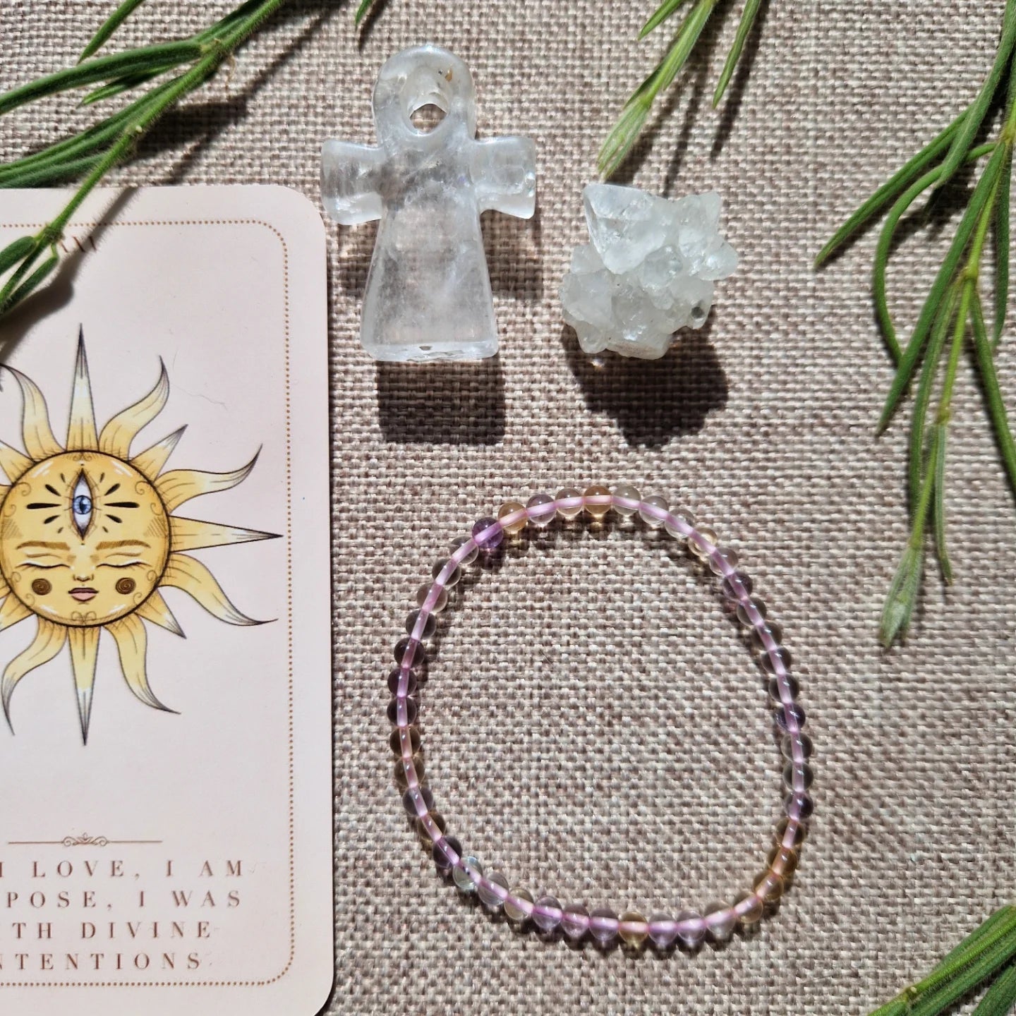 Ammetrine bracelet // Crystal healing // handmade elasticated Crystal healing bracelet