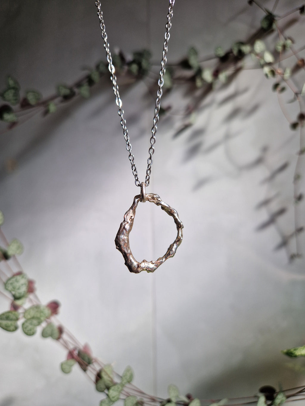 Molten form pendant // 925 sterling silver