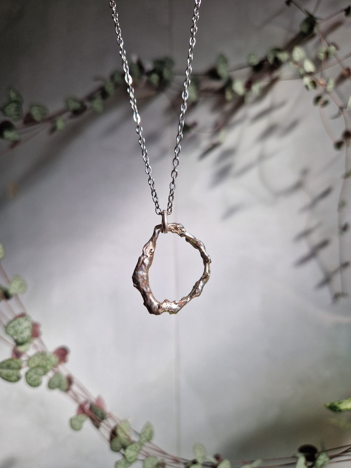 Molten form pendant // 925 sterling silver