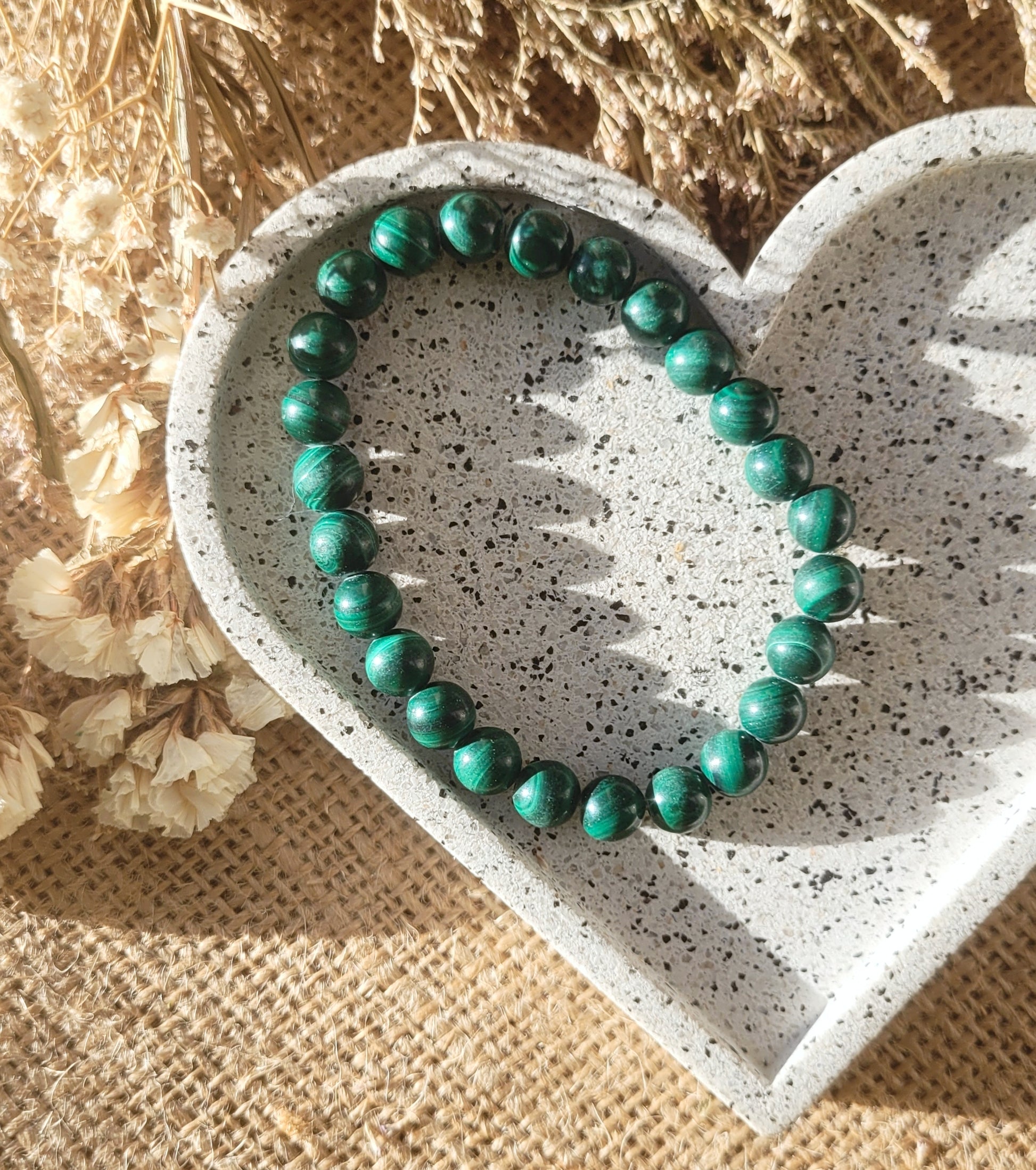 Natural Malachite bracelet // 8mm beads // birthstone gifts // gifts for women // gifts for men