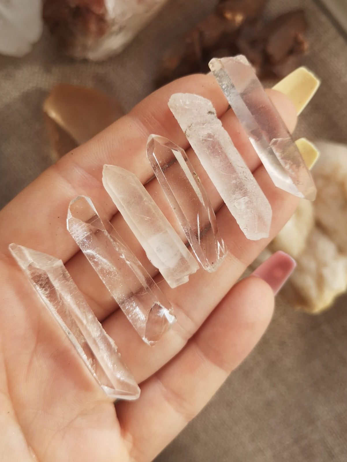 Mini lemurian seed quartz // grid crystals // Approx 3-4cm