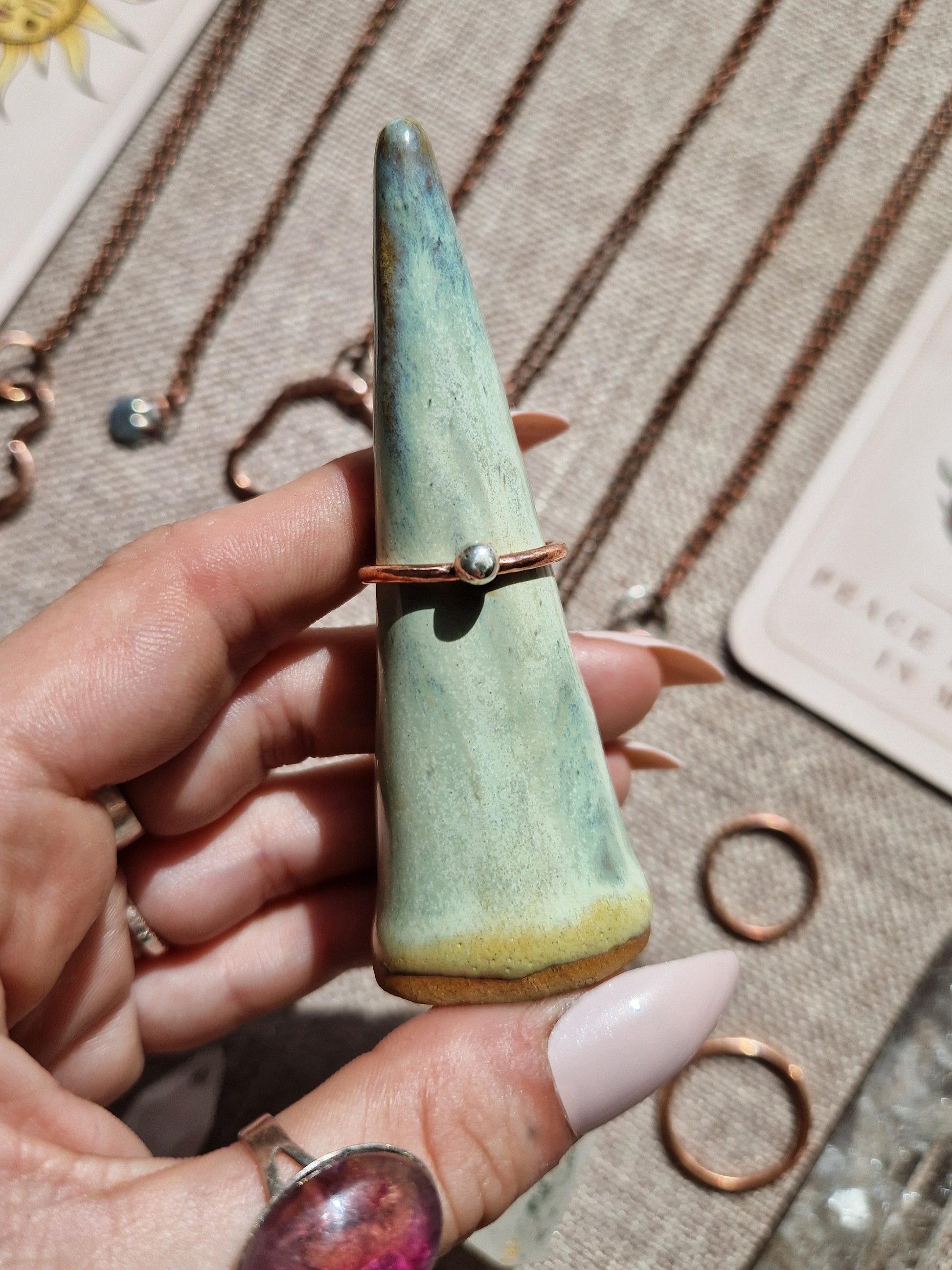 Copper & 925 sterling silver two tone ring // mixed metal // handmade in Cleethorpes