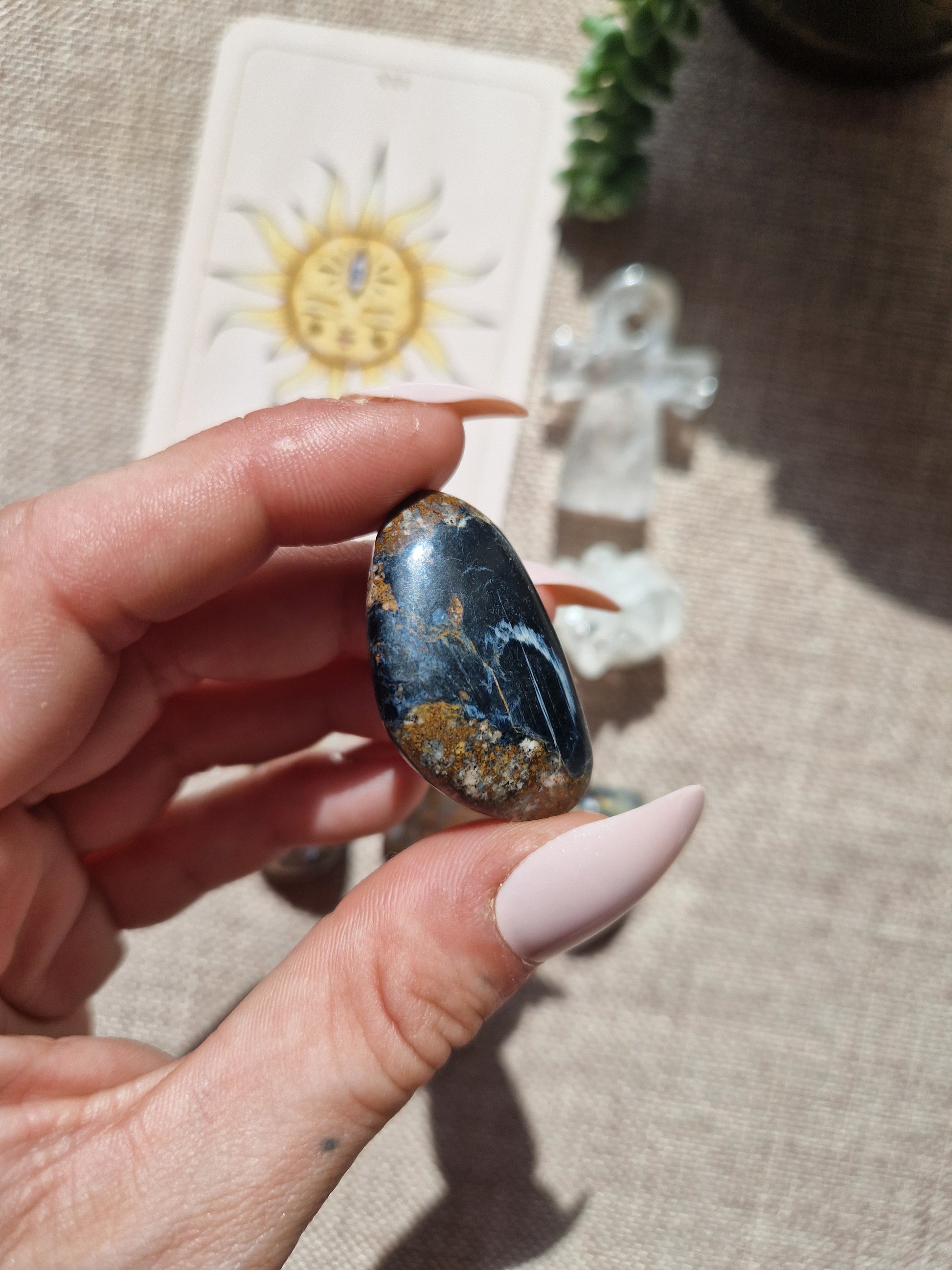 Pietersite tumbled stone // Crystal healing // chakra energy
