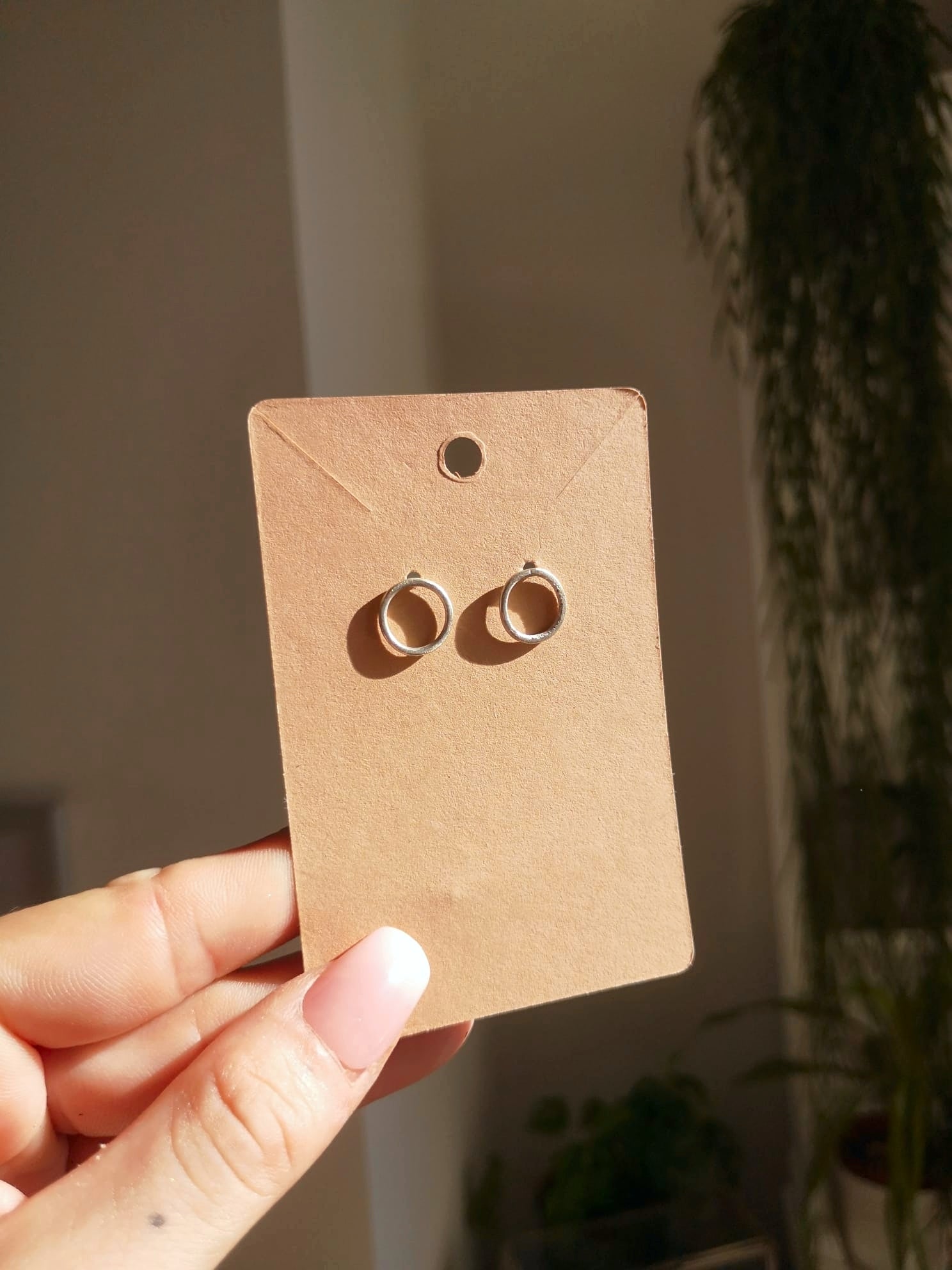 Sterling silver circle earrings // 925-sterling-silver // hand polished PRE ORDER