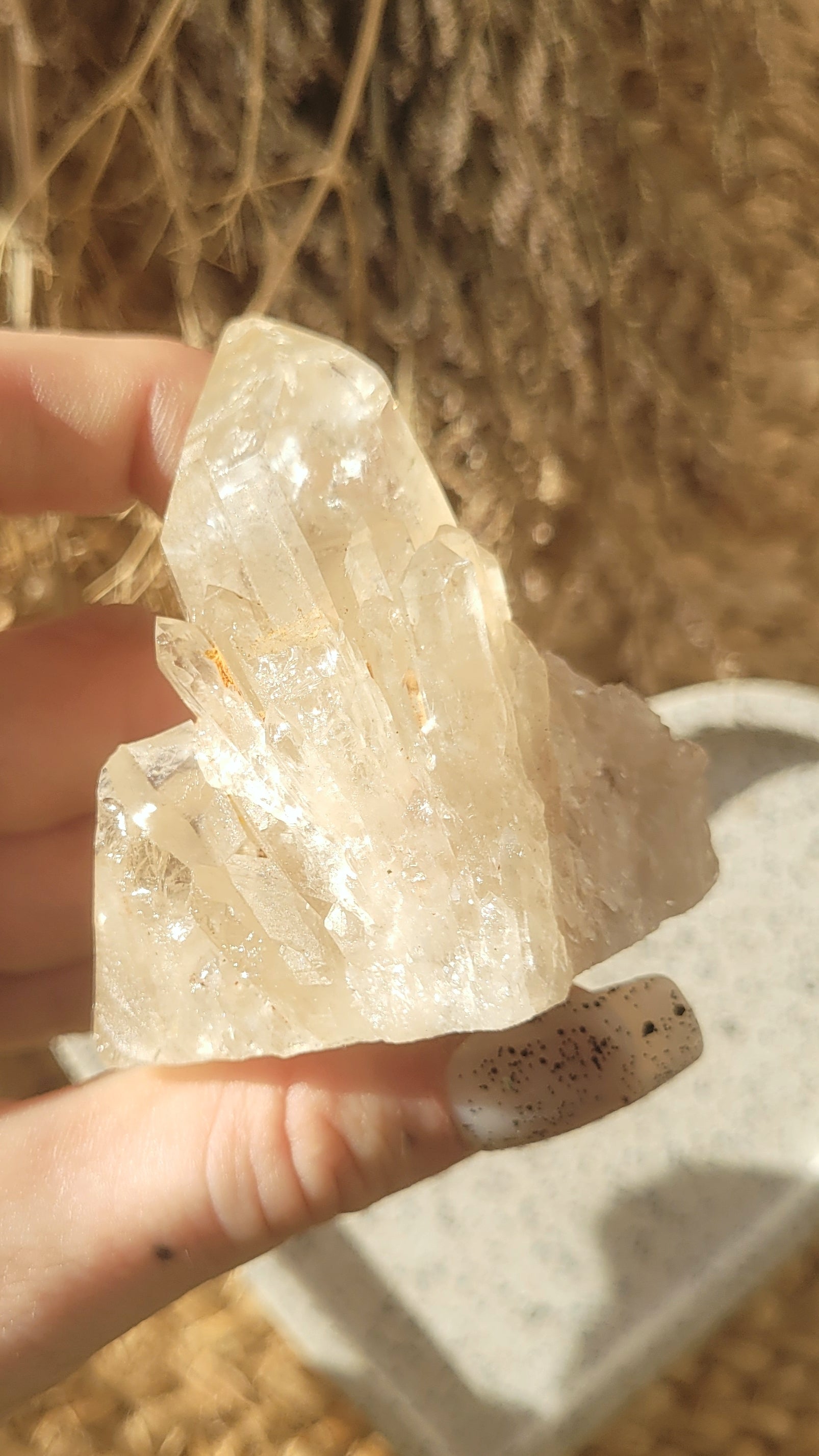 Natural kundalini citrine cluster // approx 5.8cm x 5cm