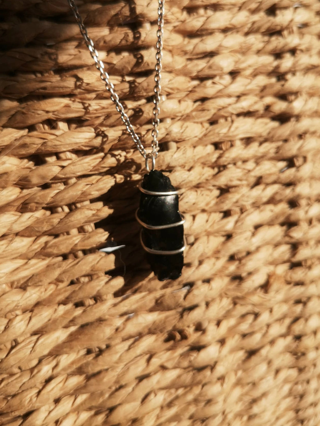 Raw natural shungite // 925-sterling-silver