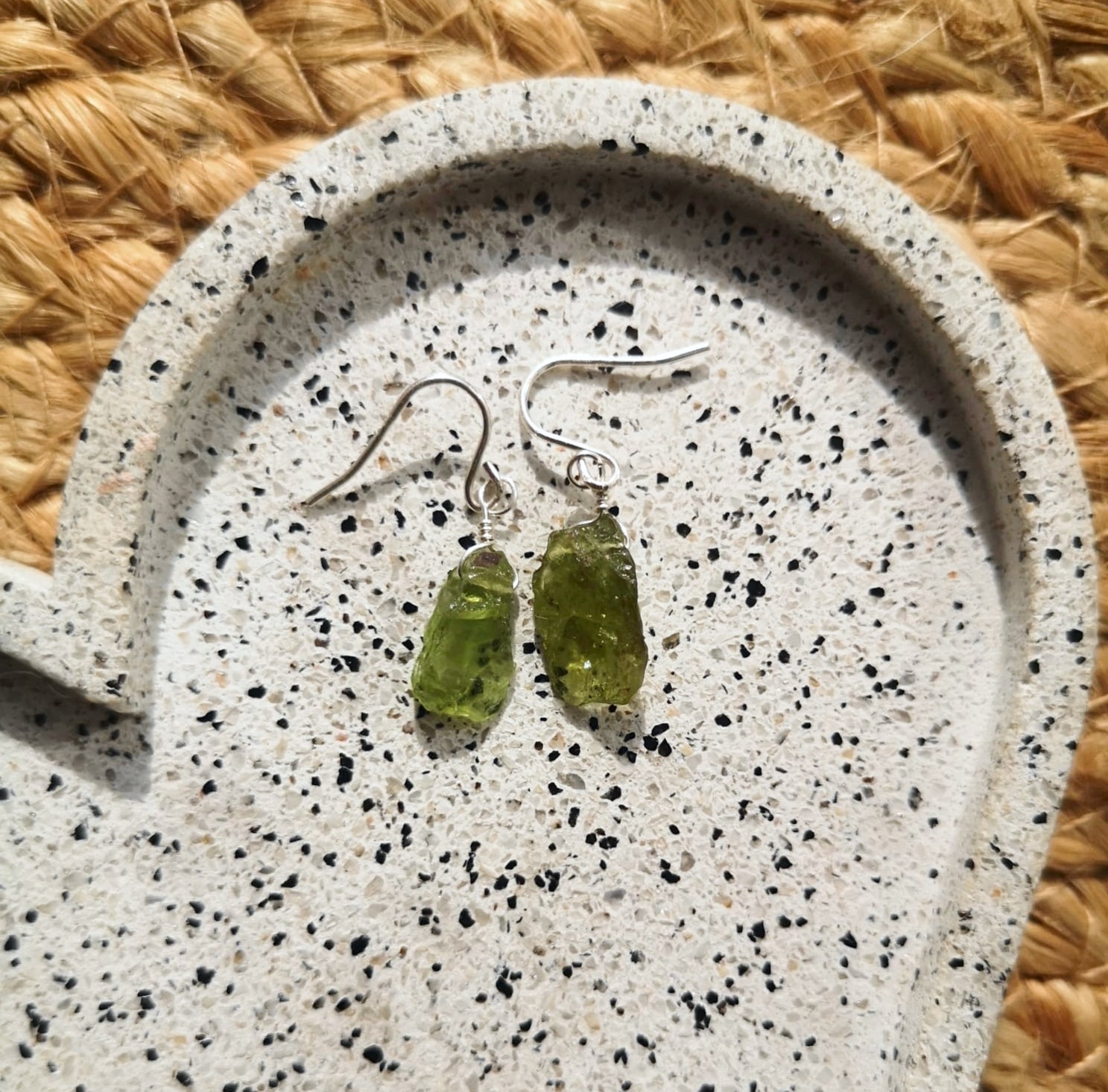 PRE ORDER - peridot dangle earrings // 925-sterling-silver