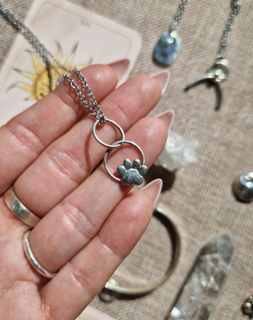Handmade 925 sterling silver animal paw pendant  // handmade in Cleethorpes