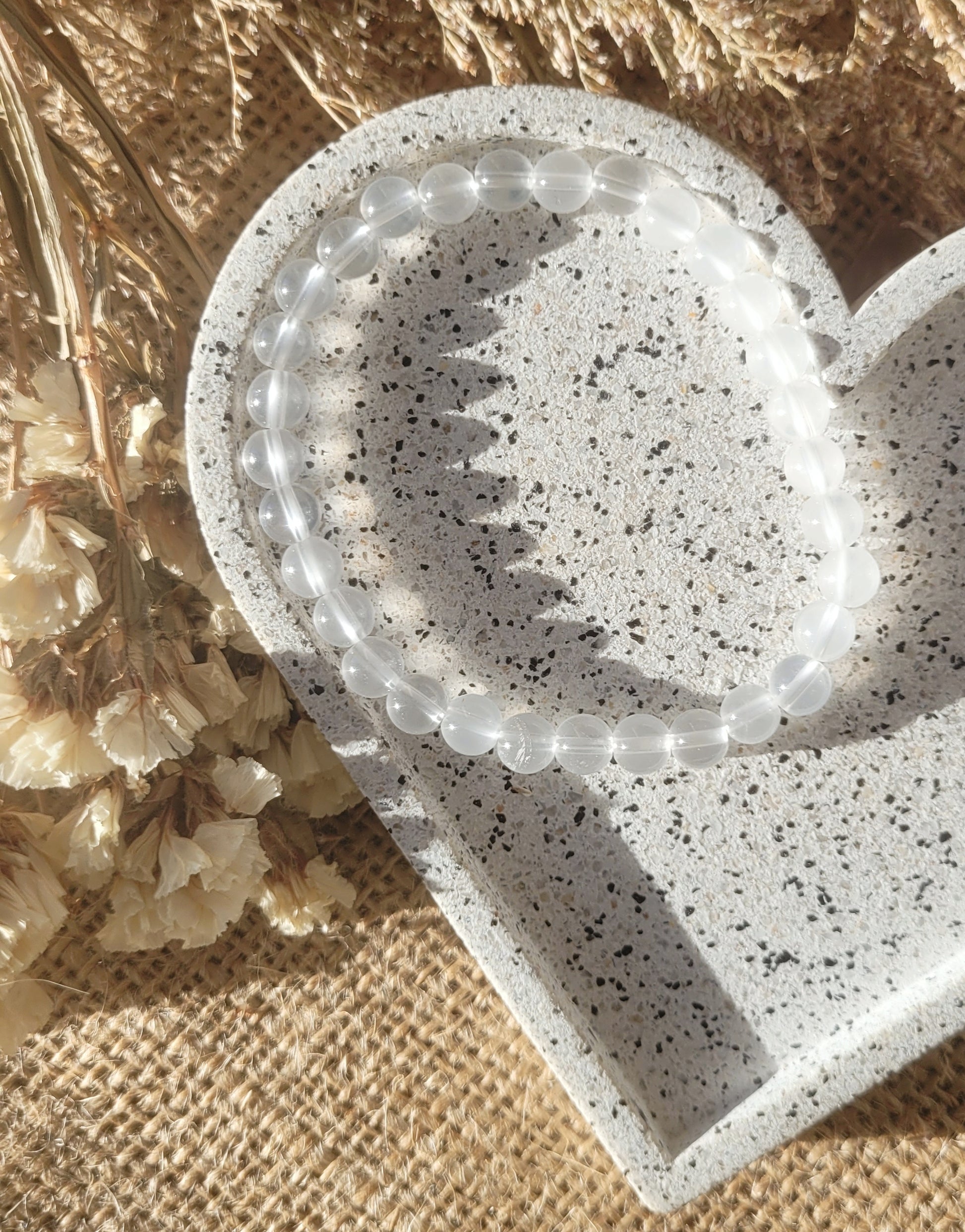 Natural Girasol bracelet // 6mm beaded bracelet // gifts for her // gifts for him // crystal jewellery