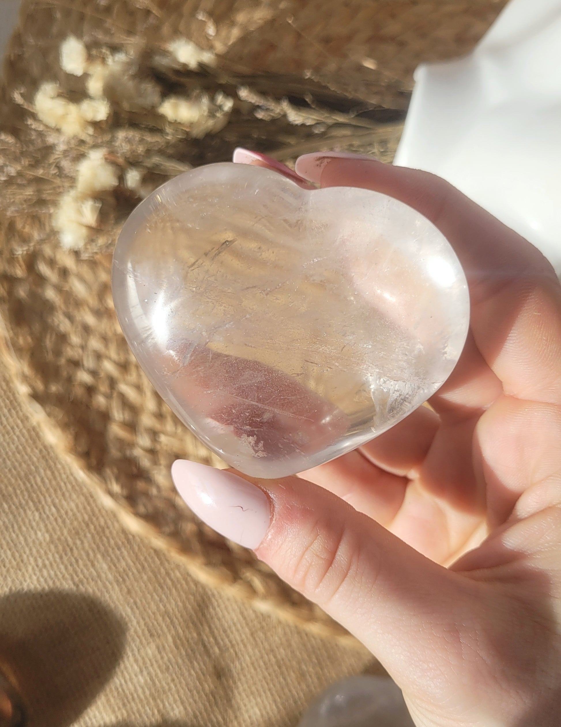 Natural Quartz heart // master healer