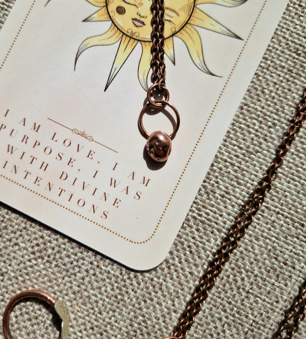 Molten copper pendant  // handmade in Cleethorpes