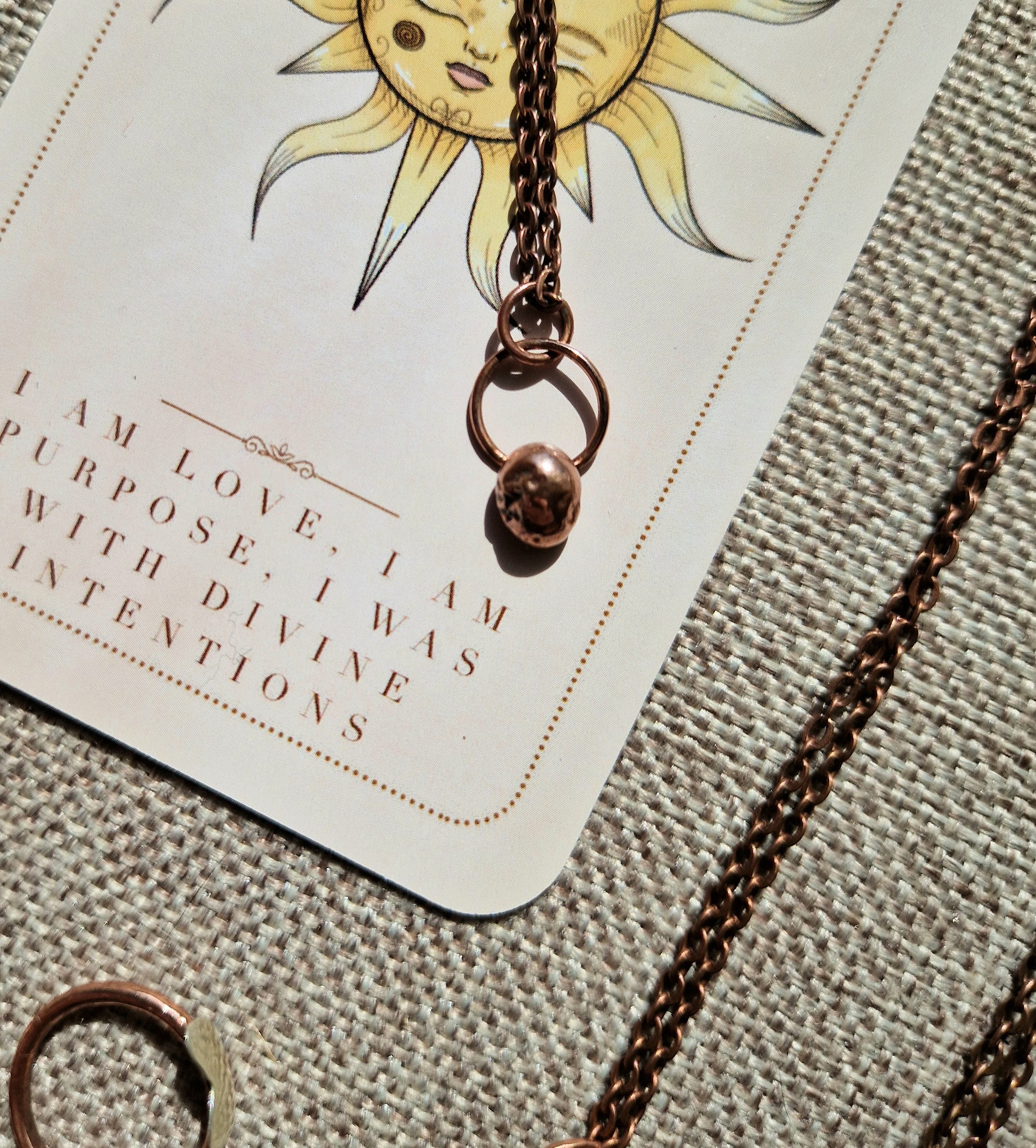 Molten copper pendant  // handmade in Cleethorpes