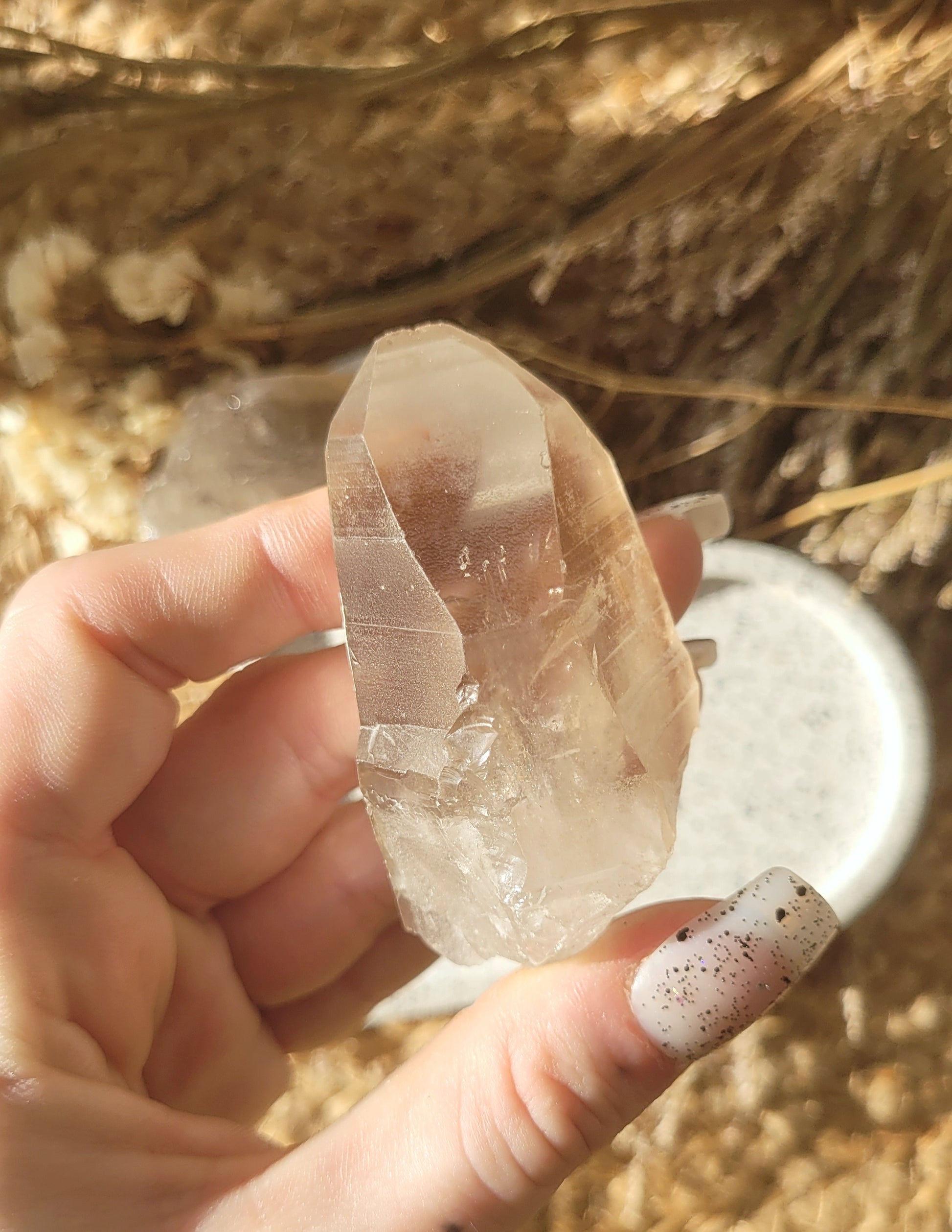 Natural smokey lemurian seed quartz // Brazil // approx 6.5cm