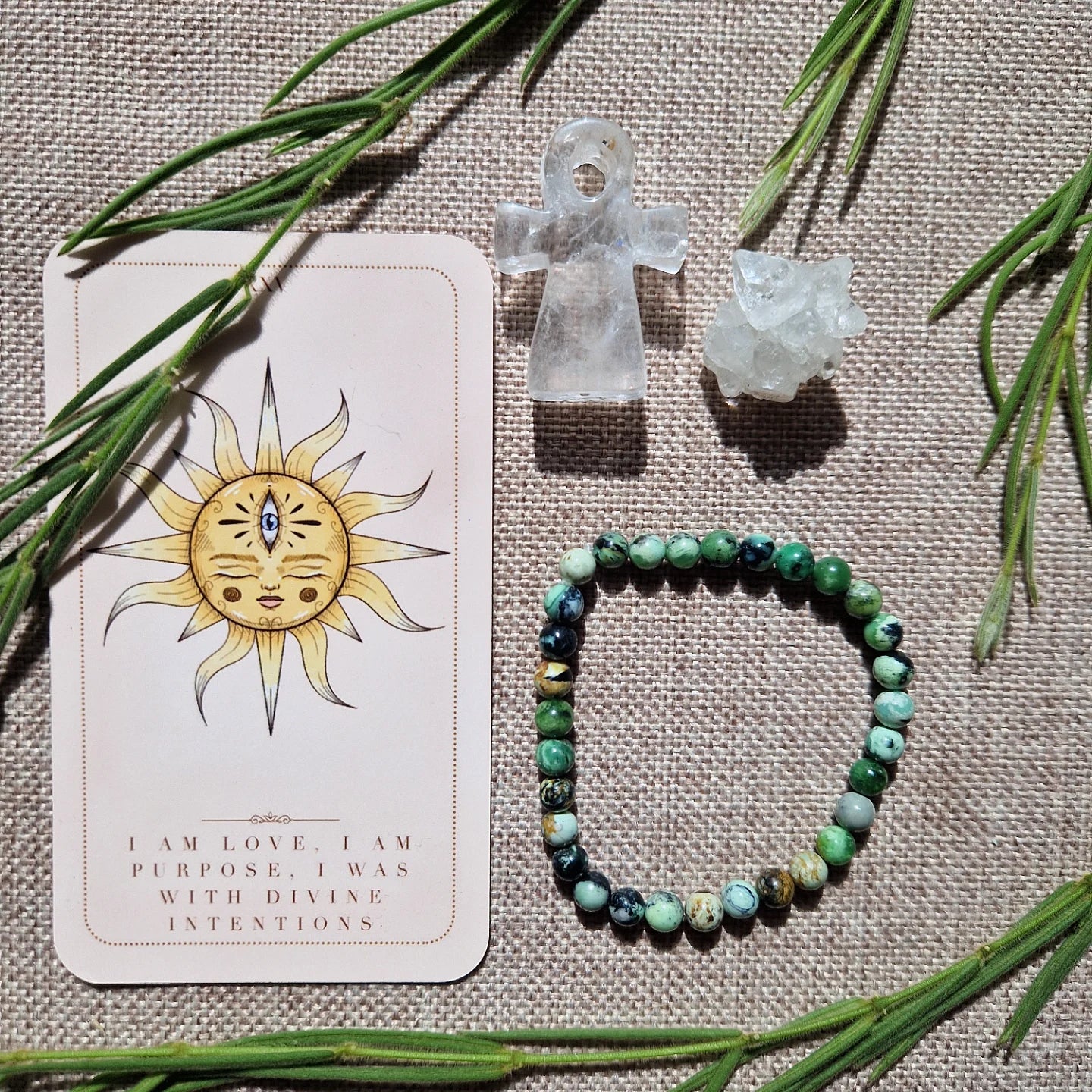 Variscite bracelet // Crystal healing // handmade elasticated Crystal healing bracelet