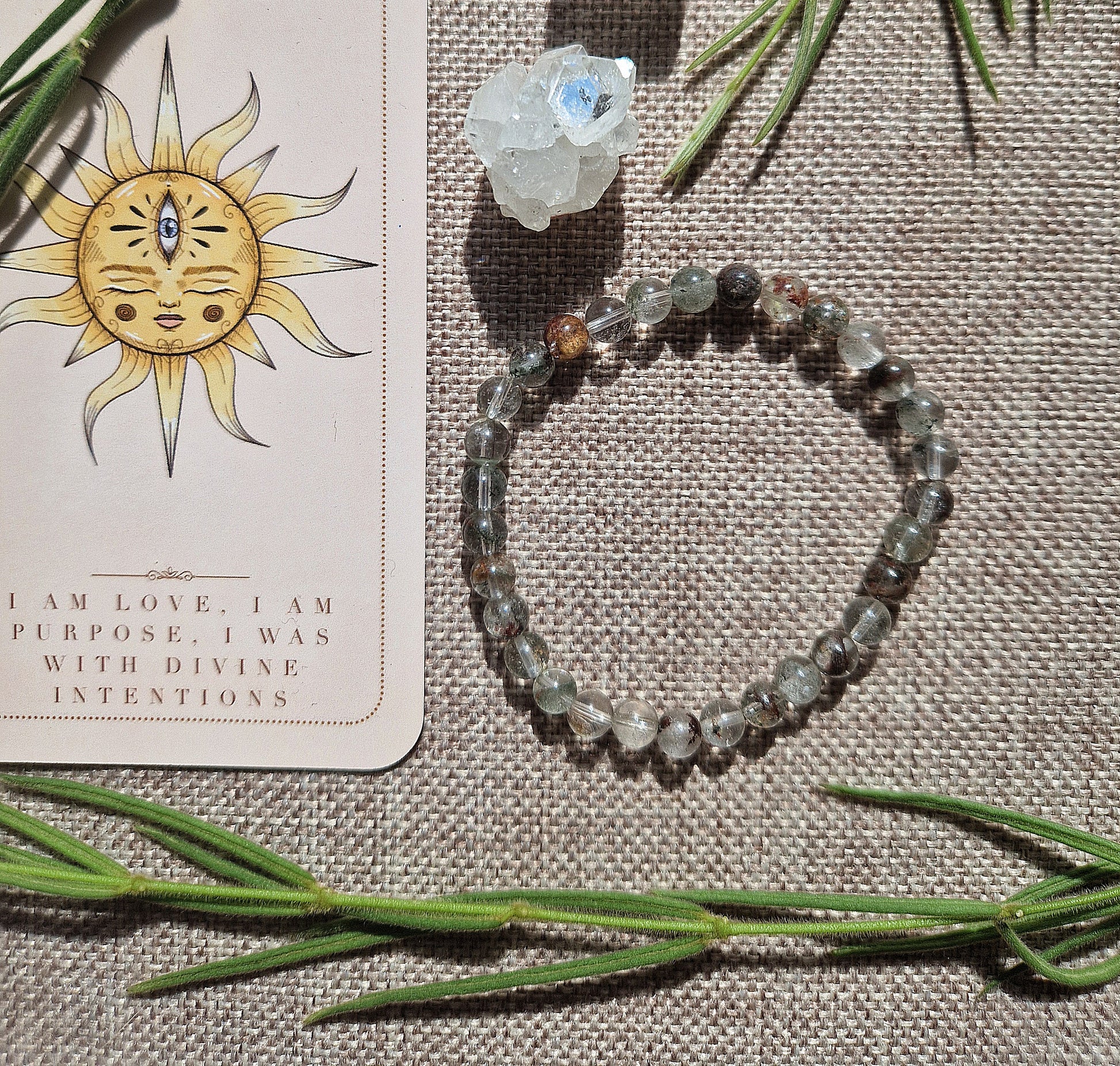 Shamanic dream quartz bracelet // Crystal healing // handmade elasticated Crystal healing bracelet