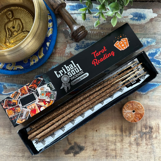 Tribal soul Spiritual incense // Hand Rolled sticks // with ceramic holder // Tarot